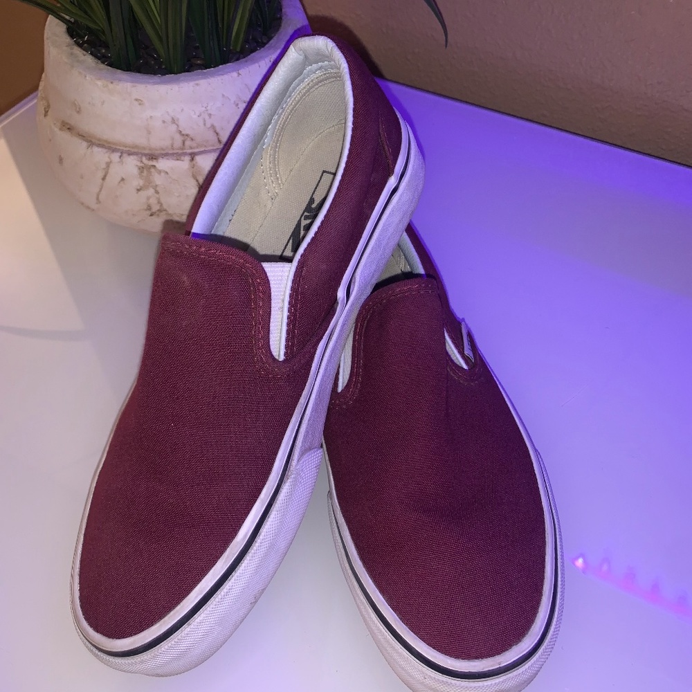Vans | Burgundy |  Classics Slip-On | Women's Shoe